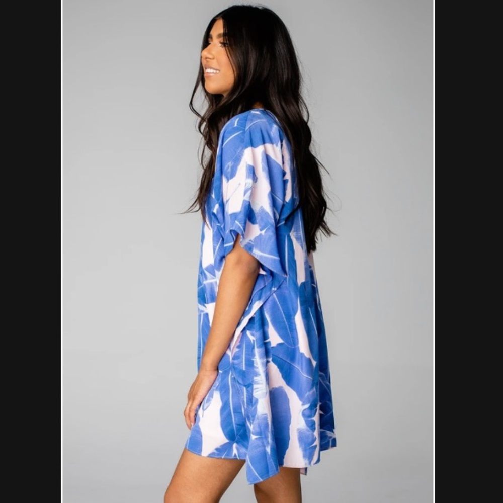 Buddy Love blue palm dress